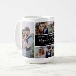 Caneca De Café Colagem de Fotos Felizes para Sempre Lembrança de