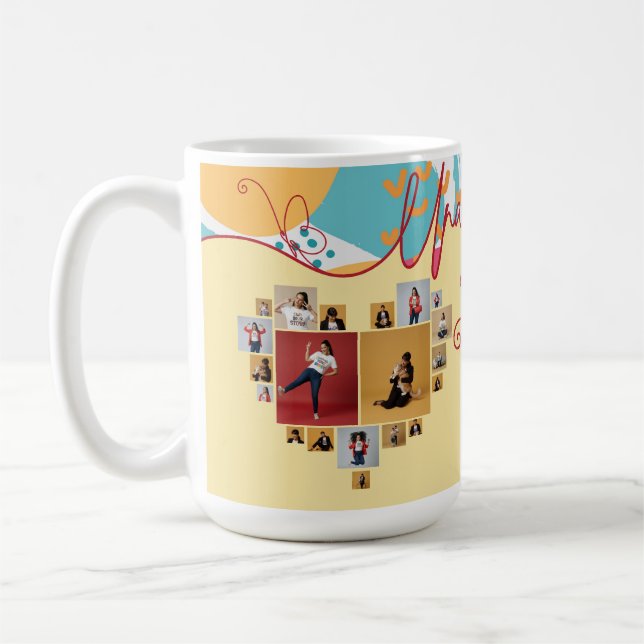 Caneca De Café Colagem de Fotos Feminina Personalizada e Sem Desc (Esquerda)