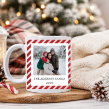 Colagem de Fotos Fofo Natal Listras Vermelhas Pers