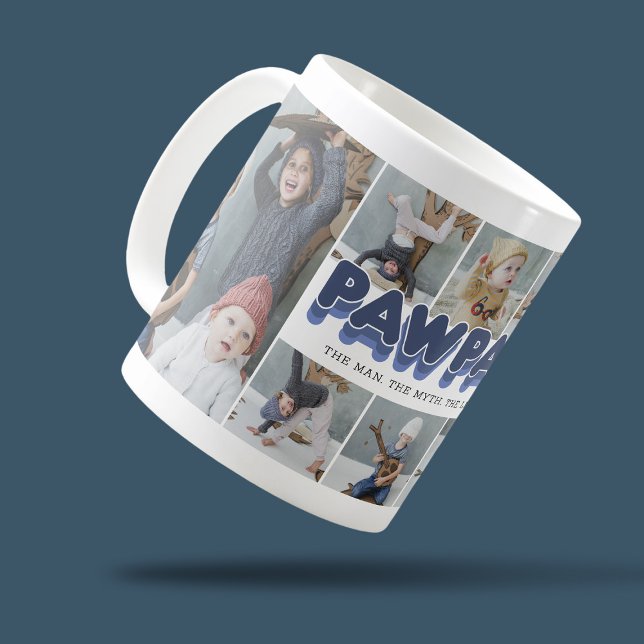 Caneca de Café Colagem de Fotos Lenda Mito do Home (Criador carregado)