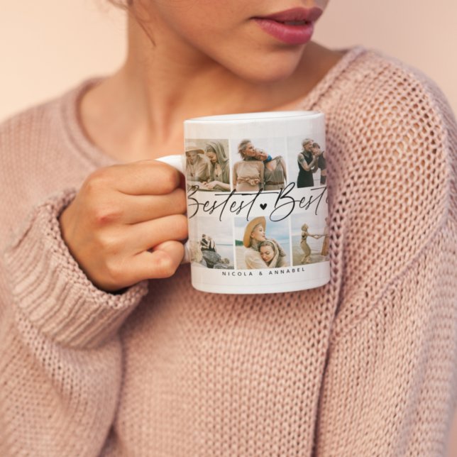 Caneca De Café Colagem de Fotos 'Melhor Amiga' Presente (Criador carregado)
