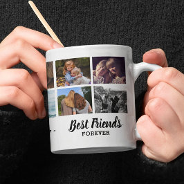 Caneca De Café Colagem de Fotos Melhores Amigos para Sempre