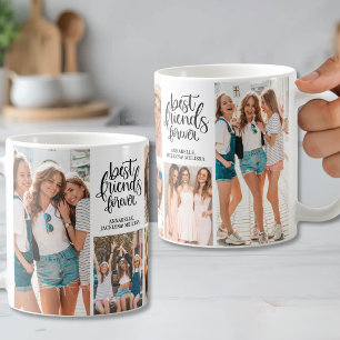 Caneca De Café Colagem de Fotos Melhores Amigos para Sempre