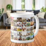 Caneca De Café Colagem de Fotos Moderna 60<br><div class="desc">Crie sua própria caneca personalizada de colagem fotográfica apresentando 60 das suas fotos favoritas.</div>