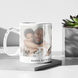 Caneca De Café Colagem de Fotos Moderna 'Nós Te Amo - Pai'