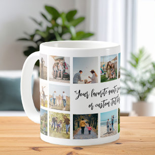 Caneca De Café Colagem de Fotos Moderna Personalizada 18