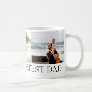Caneca De Café Colagem de Fotos Moderno Presente para o Melhor Pa