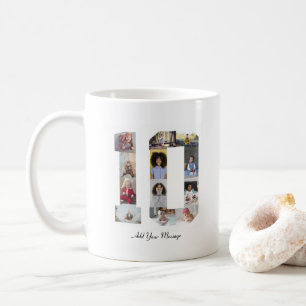 Caneca De Café Colagem de Fotos Número 10