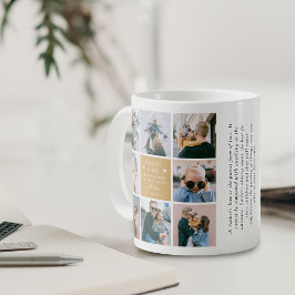 Caneca De Café Colagem de Fotos 'Papai & Eu' no Primeiro Dia dos