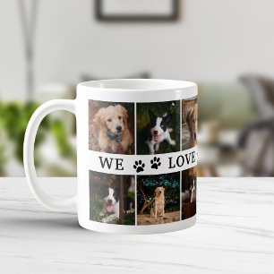 Caneca De Café Colagem de Fotos Patas Nós Te Amamos Papai