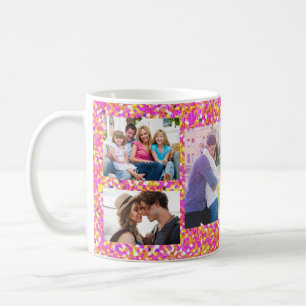 Caneca De Café Colagem de Fotos Personalizada