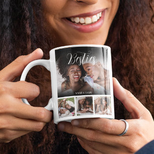 Caneca De Café Colagem de Fotos Personalizada Besties