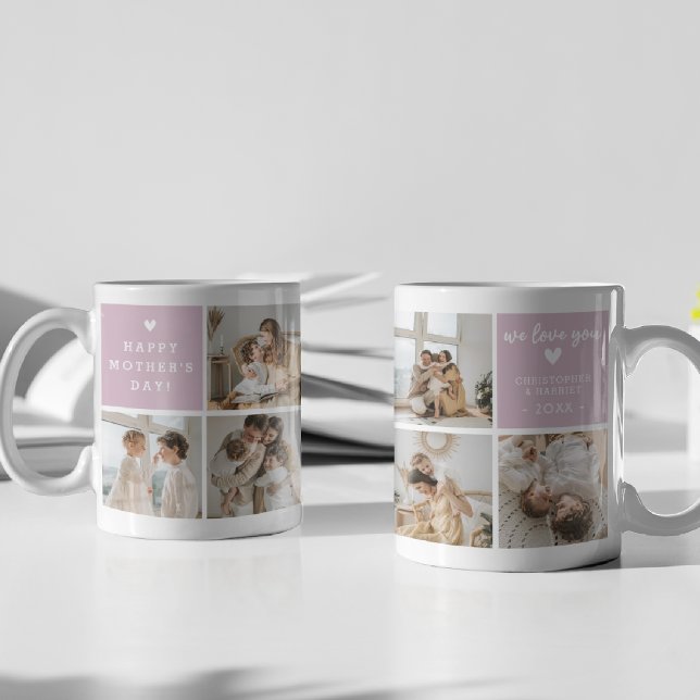 Caneca De Café Colagem de Fotos Personalizada com Mensagem 'Melho (Criador carregado)