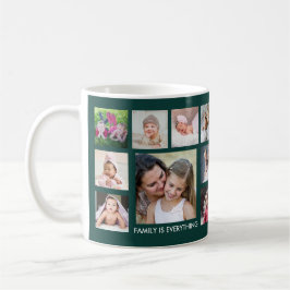 Caneca De Café Colagem de Fotos Personalizada da Família 18 Emera