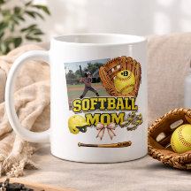 Colagem de Fotos Personalizada da Mãe de Softbol