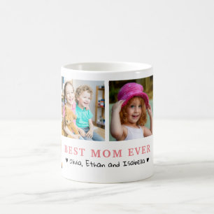 Caneca De Café Colagem de Fotos Personalizada Melhor Mãe de Todas