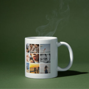 Caneca De Café Colagem de Fotos Personalizada para Momentos em Fa