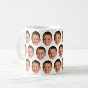 Caneca De Café Colagem de Fotos Personalizada Rosto Divertido Ima