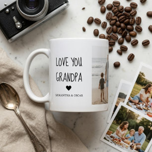 Caneca De Café Colagem de Fotos Personalizadas Amor Você Vô
