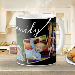 Caneca De Café Colagem de Fotos Personalizadas com Tema Familiar 