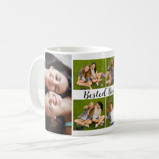 Caneca De Café Colagem de Fotos Personalizadas do Melhor Amigo