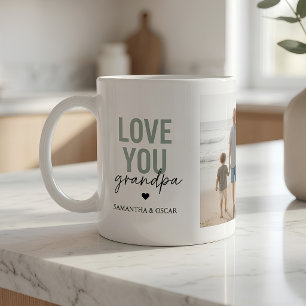 Caneca De Café Colagem de Fotos Personalizadas 'Eu Te Amo Vô'