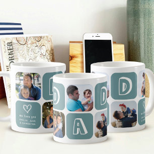 Caneca De Café Colagem de Fotos Personalizadas para Presente do P