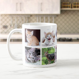 Caneca De Café Colagem de Fotos Pet da Família