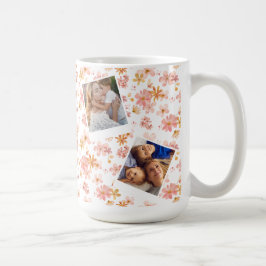 Caneca De Café Colagem de Fotos Pink Love 2 - Dia de as mães Pers