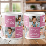 Caneca De Café Colagem de Fotos Pink Personalizada De 7 Cor-de-Ro<br><div class="desc">Apresentando o presente perfeito para o melhor GRANDMA de todos os tempos - uma caneca de café personalizada de colagem fotográfica! Esta na moda e caneca moderna apresentam espaço para 7 fotos especiais, criando um dom único e sentimental que qualquer mãe adoraria. Com a opção de adicionar um nome e...</div>