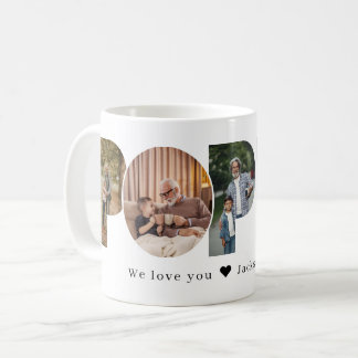 Caneca De Café Colagem de Fotos Poppy para o Dia dos Pais