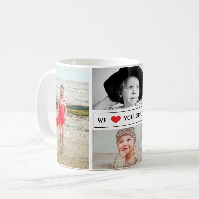 Caneca De Café Colagem De Fotos Que Te Amo Avô (Frente Esquerda)
