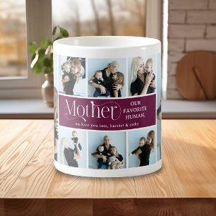 Caneca De Café Colagem de Fotos Sentimentais Lembrança para Mãe