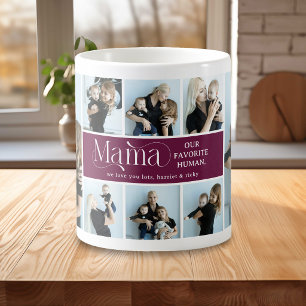 Caneca De Café Colagem de Fotos Sentimentais Presente para Mamãe