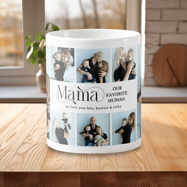 Caneca De Café Colagem de Fotos Sentimentais Presente para Mamãe (Criador carregado)