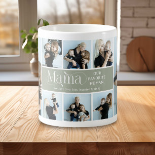 Caneca De Café Colagem de Fotos Sentimentais Presente para Mamãe