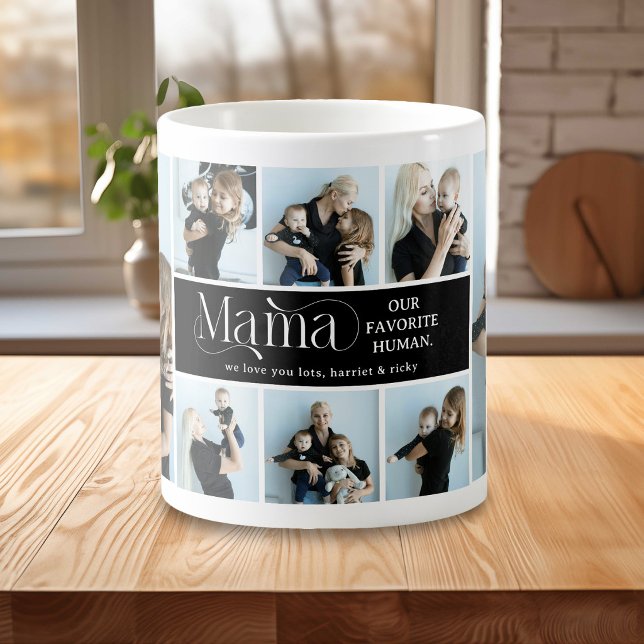 Caneca De Café Colagem de Fotos Sentimentais Presente para Mamãe (Criador carregado)