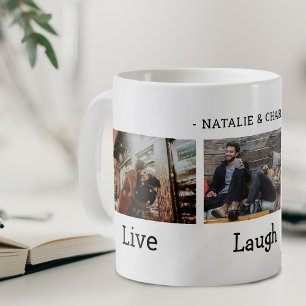 Caneca De Café Colagem de Fotos Viva Rie Ame