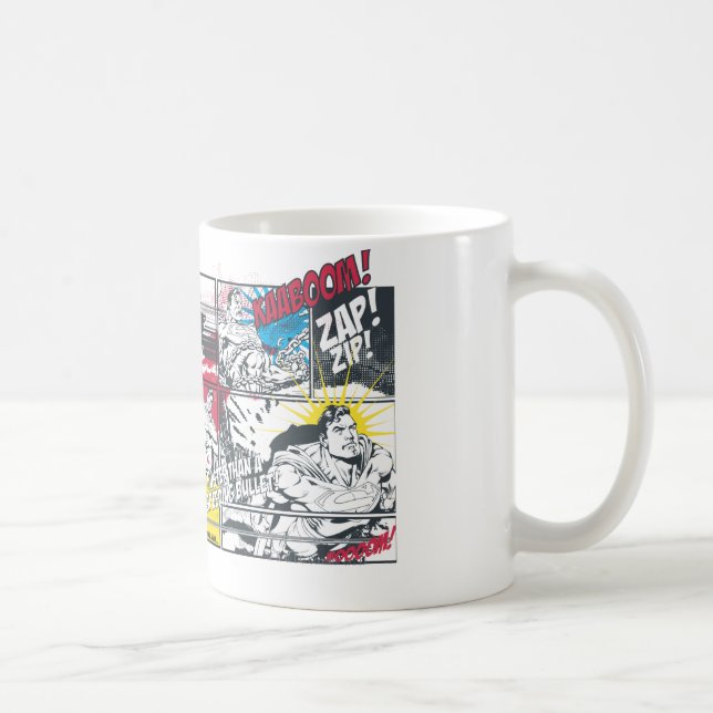 Caneca De Café Colagem de HQ Superman (Direita)