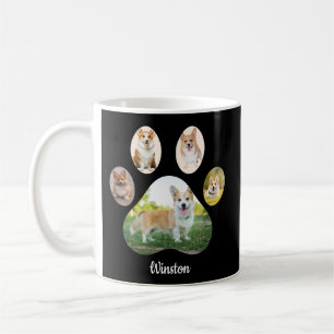 Caneca De Café Colagem de Impressão de Pata de Foto de Pet Person
