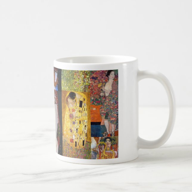 Caneca De Café Colagem de Klimt (Direita)