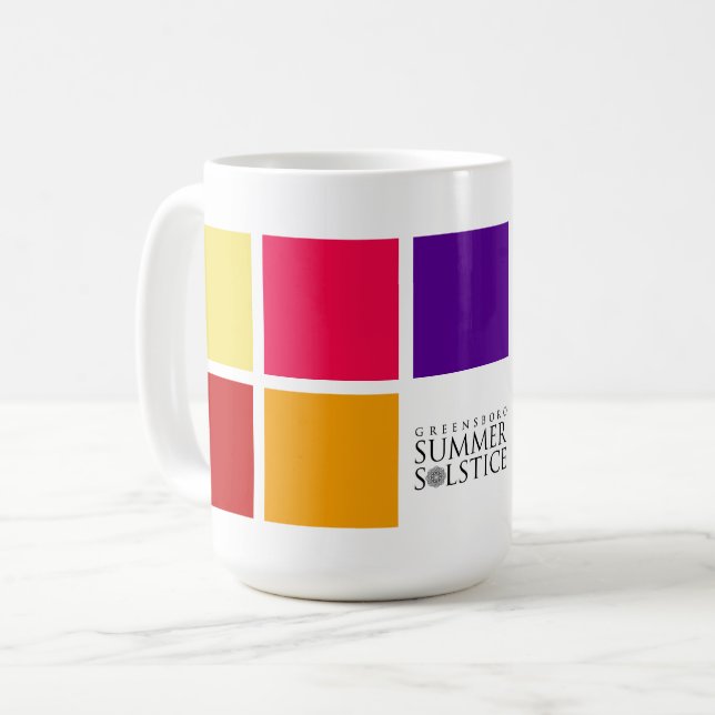 Caneca De Café Colagem de Lembrança do Festival de Solstício de V (Frente Esquerda)