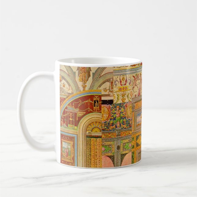 Caneca De Café colagem de motivos italianos barrocos (Esquerda)