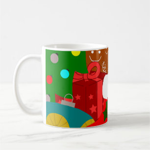 Caneca De Café Colagem de Natal