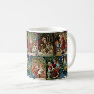 Caneca De Café Colagem de Natal Colorido do Pai Colorido