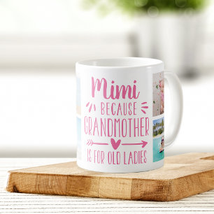 Caneca De Café Colagem de Nomes e Fotografias de Netos Engraçado 