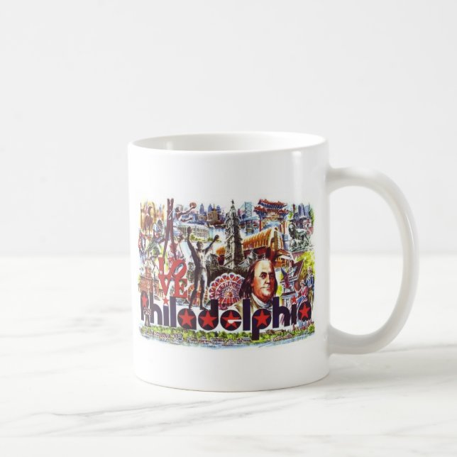 Caneca De Café Colagem de Philadelphfia (Direita)