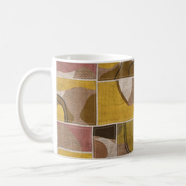 Caneca De Café Colagem de retalhos: impressão misto. (Esquerda)