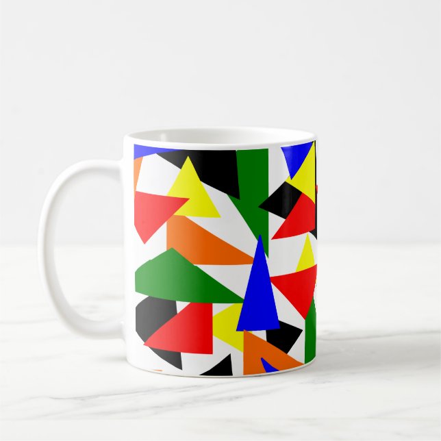 Caneca De Café Colagem de Triângulo (Esquerda)