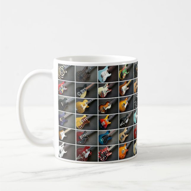 Caneca De Café Colagem de Violão (Esquerda)
